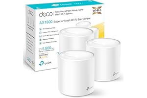 TP-Link Deco X20 (3-Pack) - Sistema WiFi 6 Mesh, AX1800 Doble hasta 540 m2, 2xPuertos Gigabit, MU-MIMO, OFDMA, Seguridad WPA3, Modo Router/Punto Acceso
