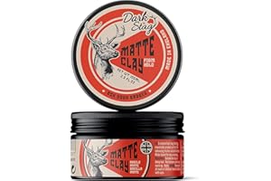 Dark Stag Argilla opaca, prodotto professionale per lo styling dei capelli da uomo, a base d'acqua per un facile lavaggio, tenuta salda, finitura opaca 100 ml