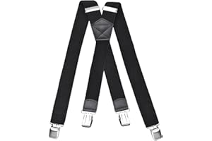 DonDon Hosenträger Herren extra stark - Hosenträger schwarz für Arbeitshosen und Anzug mit starken Clips lang schmal oder Riemen für Herren breit in Y-Form oder X-Form
