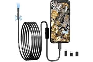 FRESUM Endoskopkamera mit Licht, Industrielle Kamera 3,5 m, Inspektionskamera 2,0 Megapixel, wasserdichte IPS67 Endoskopkamera, 7,9 mm, mit leichtem Handy für Android und Ios, Tablet