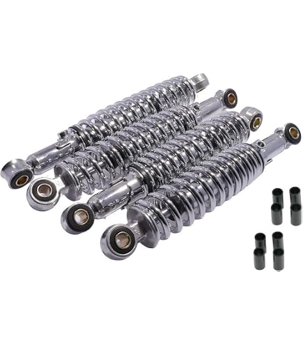 4x Chrom-Stoßdämpfer-Tieferlegungs-Set Für Simson Schwalbe KR51 – 26 & 30 Cm, 5-fach Verstellbar