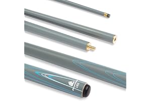 PowerGlide Queue de Billard, Gris, Pleine Taille 142 cm