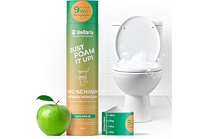 ‎BELLARIA Bellaria WC Schaum – Extra starker WC-Reiniger – Zuverlässig gegen Kalk, Urinstein & schlechte Gerüche – Selbstaufschäumender Toiletten Aktivschaum, einfache Dosierung (700g, Juicy Apples)