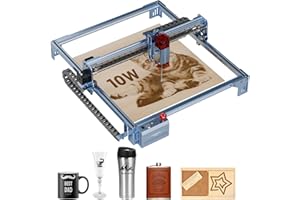 Atomstack Maker A10 V2 Graveur laser 10-12W, Machine de Gravure Laser zone de gravure 400 x 400 mm,application pour bois, cuir, gravure en acier inoxydable 304