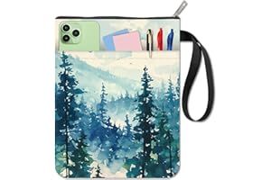 CRASPIRE Forest Cloth Book Cover 11x9Inch Double Sided Book Cloth Tree Watercolor Book Sleeve Reusable Books Protector for Soft Paperbacks Hardcover Notebook Journal Textbooks Bible Covers