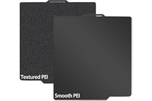 WEFUIT JUUPINE Plaque d'impression PEI noire double face pour Bambu Lab X1 X1C X1E P1P P1S A1 - Plaque en acier à ressort PEI flexible et lisse - 257 x 257 mm - Pour imprimante 3D Bambulab
