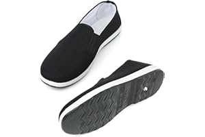 QHYNBRO Zapatos de Tai Chi Chinos Tradicionales Antiguos de Beijing Kung Fu, Calzado de Lona para Artes Marciales para Hombres y Mujeres, Suela de Goma Antideslizante, livianos y duraderos.