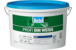 Herbol Profi DIN weiß Wandfarbe Innenfarbe matt, 12.5 Liter