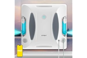 ‎FMART Fmart W6 fensterputzroboter mit sprühfunktion, automatischer fensterroboter, leistungsstarke 3800pa Saugkraft, 50ml Wassertank, APP-Steuerung, automatische Bahnplanung