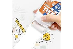 Galitoon Vernice Bianca Muro Interno, Mini Rullo per Ritocchi Parete, Rullo per Piccole Riparazioni di Graffi e Macchie su Pareti, Vernice Coprente Bianco per Piccole Riparazioni Domestiche (100ML)