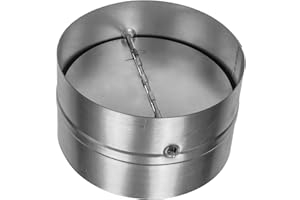 REPA MARKET 6 Inch / 150 mm Draft Blocker - Backdraft Damper - Draft Stopper - Backflow Preventer - Inline Fan Vent Deflector - One-Way Airflow Ducting - Dryer Duct Connector with Backdraught Flap