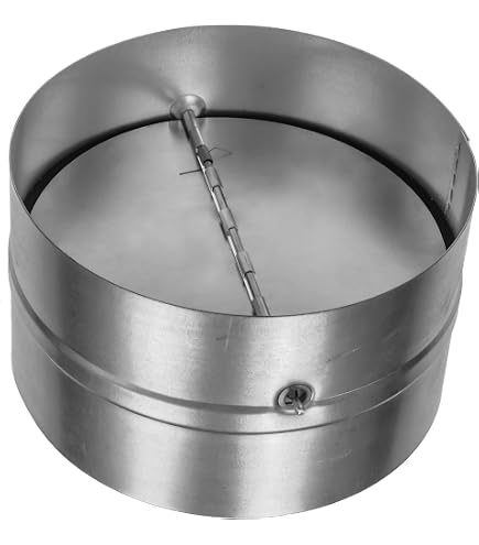 PATIKIL 7" Backdraft Damper With Ducting Hose Clamp, 1 Set Stainless
