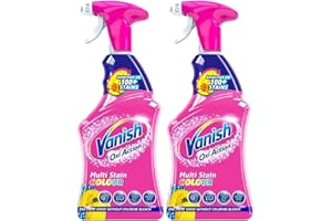 Vanish Oxi Action Pre-Treat For Tough Stains, Fabric Stain Remover Spray, Effective On 100+ Stains, Chlorine Bleach Free Formula, Safe on Everyday Fabrics, 500 ml, Pack of 2