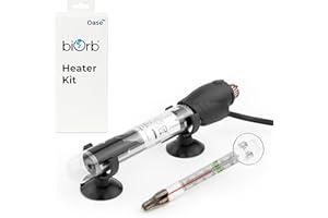 biOrb Aquarium Heater Pack, Adjustable 50W Fish Tank Heater With Thermometer & Holder, Easy-Fit Aquarium Accessories For Curved or Flat Surfaces, Reliable Tropical Fish Tank Heating Solution-UK Plug