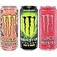 Monsters Energy Drink Combo Pack (Monarch, Super Dry Nitro, Pipeline Punch) 500ml Pack Of 3