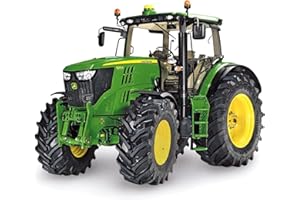 siku 3282, Tractor John Deere 6210R, 1:32, Metal/Plástico, Verde, Dirección Ackermann y enganche