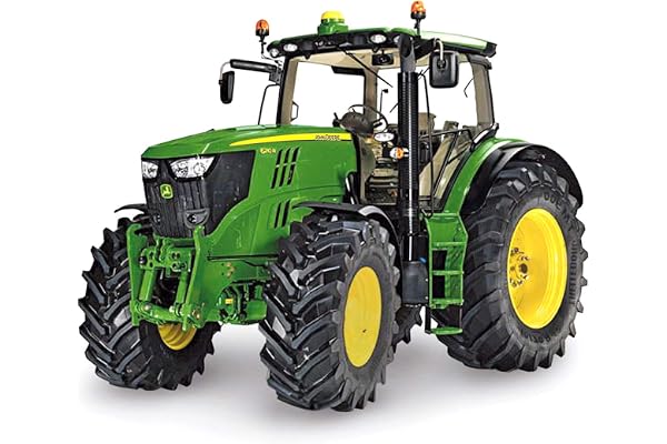 siku 3282, Tracteur John Deere 6210R , 1:32, Métal/plastique, Vert, Direction à Fusée et Attelage à essieu tronqué