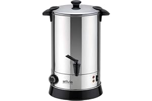 Silva-Homeline PK-HG 060 Inox Heißgetränkeautomat, mit Auslaufhahn, Zum Erwärmen, Warmhalten, Einkochen oder als Kochtopf verwendbar, Rostfreier Stahl, 6.8 liters, schwarz/silber