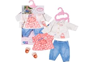 Baby Annabell Little Spieloutfit mit Shirt, Hose, Jacke und Schuhen für 36 cm Puppen, 704127 Zapf Creation