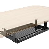 Duronic DKTSX2 Support Coulissant pour Clavier et Souris, Documents, Ordinateur Portable, Tablette | Tiroir sous la Table | S