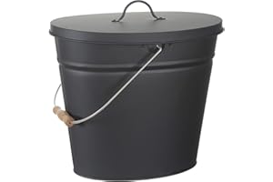 HERSIG - Accesorios Chimenea | Cubo Metalico Cenizas con Tapa