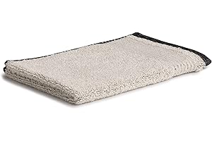 möve Eden ręcznik dla gości z lamówką 30 x 50 cm z 80% bawełny / 20% lnu, natura/czarny