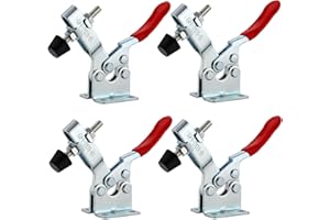 EXLECO Schnellspanner GH-201-B 4 Stück Metall Horizontal Toggle Clamp Handwerkszeug 100KG 126lbs Vertikaler Kniehebelspanner Quick Release Clamp