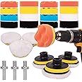 GADLANE Car Polishing Pads for Drill - 25PCS Buffer Drill Attachment Works with M10 Drills, Cordless Screwdrivers and Polishing Machines - Assorted Levels of Softness (Drill Not Included) 25PCS