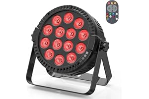 DayFlicker 14 * 6 W LED Luce Par, 4 in 1 RGBW Disco Party Stage Light con telecomando 4/8 CH Master-Slave Semovente Par Light Spotlight Adatto per Festival Club DJ Palco Nozze