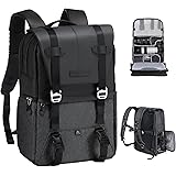 K&F Concept Kamerarucksack, Fotorucksack für Fotografen, Kamerarucksack mit 15-15,6-Zoll-Laptopfach, kompatibel für Canon/Nik
