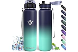 HONEYHOLLY Borraccia Termica, 500ml Senza BPA, Bottiglia Termica, Isolamento a Doppia Parete, Borraccia Termica Bambini, Borraccia, Acciaio Inossidabile 18/8, Borraccia Acciaio Inox per Sport, Scuola, Ufficio