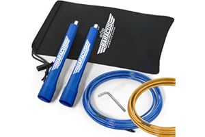 BARACUS Comba Crossfit Cuerda Saltar Comba Profesional Boxeo MMA UFC Endurance - Cuerda Saltar Mujer, Hombre & Niño | Doble Under Crossfit Sin Enredos, PVC Jump Rope