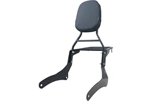GENERIC YHMOTO Passenger Backrest Sissy Bar with Luggage Rack for Kawasaki Vulcan 900 VN900 Classic Custom 1996-2023 (New Style-Black)