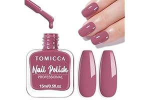 TOMICCA Smalto viola, 15 ml, lucido, ad asciugatura rapida, a lunga durata, sfoderabile a base d'acqua, per nail art fai da te