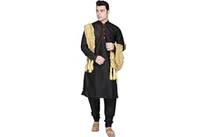 SKAVIJ Herren Kurta Churidar Schlafanzug mit Dupatta