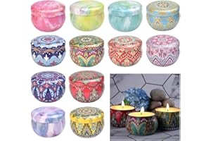 AFASOES 12 Stück Leere Kerzen-Dosen Kerzendosen Mini Kerzen Behälter mit Deckel Duftkerzen Candle Tin Jars Kleine Kerzendosen Metalldosen Behälter Mini Kerzen schachteln Boxen für Kerzen Gewürze