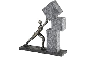 CASABLANCA MODERNES DESIGN Casablanca - rzeźba dekoracyjna - figurka dekoracyjna - Stacking - Poly - Kolor: brąz - 30,5 x 28 cm