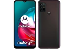 Motorola moto g30 (6,5”-Display, 64-MP-Kamera, 6/128 GB, 5000 mAh, Dual-SIM, Android 11) Dark Pearl, inkl. Schutzcover