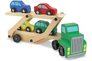 Melissa & Doug Transportador De Autos. Juguetes De Madera para Los Niños