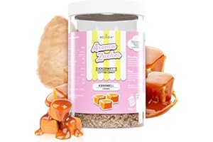‎BELISSIA Belissia Aroma Zucker Karamell - 250g - Aromatisierter Zucker für Zuckerwatte, Backen, Desserts, Slush & mehr - Farbig, Intensiv, Vielseitig