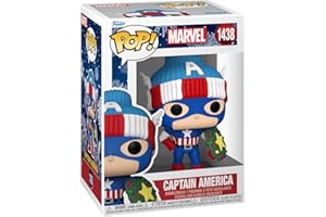 Funko Pop! Marvel: Holiday – Capt. Captain America - Marvel Comics - Figurine en Vinyle à Collectionner - Idée de Cadeau - Produits Officiels - Jouets pour Les Enfants et Adultes