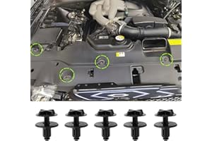 RAYKCE 20 Pcs Battery Covers Cowl Panel Retainer Clips 9mm LR024316 - Compatible with Land Rover Range Rover Discovery Evoque, Durable Nylon Plastic Interior Trim Clips(Black)