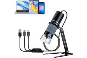 Mostanne 1080P handhållet digitalt mikroskop, 50-1000X förstoring, bärbart USB-mikroskop med justerbart stativ, kompatibel med iPhone Android Mac Windows PC