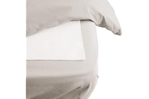 Hippychick Cotton Flat Mattress Protector, 100 Percent Waterproof, Anti Allergy, Machine Washable, 100 Percent Pure Brushed Cotton, White, 75 x 100 cm, Fits Cot Bed