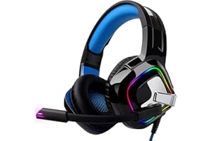 August EPG100 - Casque Gamer Filaire Micro PC 5.1 Jack USB 3D - Casque Gaming LED RGB Compatible avec Console Xbox Switch Son 360 Confortable pour Jeux vidéo ou Visioconférence - Noir
