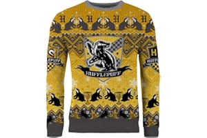 MERCHOID Harry Potter Hufflepuff - Jersey de Navidad para mujeres y hombres, regalo