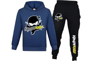 Banxidi Ninja Kidz Boys Tracksuit Hoodies Kids Sweatshirt Long Sleeve for 2-piece Sets Sportswear Clothing 2-13Years