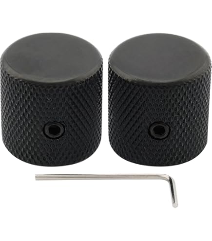 Manopole Chitarra Telecaster KAISH - Set Di 2 In Metallo Nero, Con Vite, Per Chitarra/Basso - Foto 11