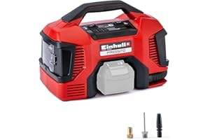 Einhell Compresseur hybride PRESSITO - Solo Power X-Change (18V, 90 W, Longueur tuyau haute pression : 710 mm, Câbles et tuyaux intégrés) Livré sans Batterie ni Chargeur