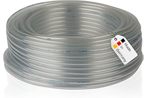 Teichpoint 25 m PVC Luftschlauch 4mm innen, 6mm aussen, glasklar transparent, Belüfterschlauch für Teiche und Aquarien Schlauch Rolle
